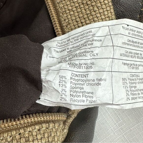 Burton Canvas and Vegan Leather Satchel Shoulder Bag Purse - Picture 10 of 15